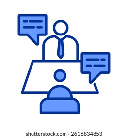 Mock Interview Icon Element For Design