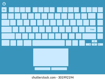 Mock up laptop keyboard