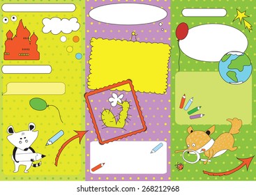 Mock up of leaflet for children's invitation card