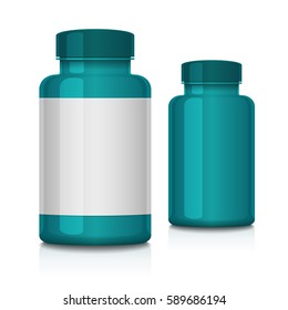 Mock up medical plastic bottle