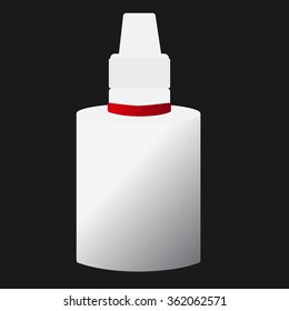 Mock up for Medicine. Nasal Drops on White Background.