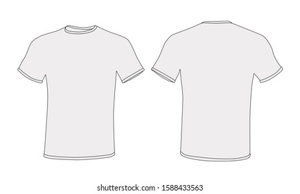 Tshirt Design Template Mockup Front Back Stock Vector (Royalty Free ...