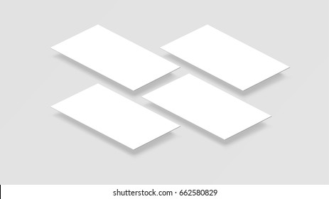 Mock up mobile app interface in 3D perspective view. Blank app screen. Horizontal aspect ratio in white color tone created by vector easy to use for user interface and user experience design.