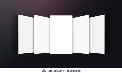Mock up mobile app interface in 3D front view. Blank app screen. Horizontal aspect ratio in black color tone created by vector easy to use for user interface and user experience design.