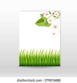 Mock up with nature background for flyers and brochures. There is a place for your text.