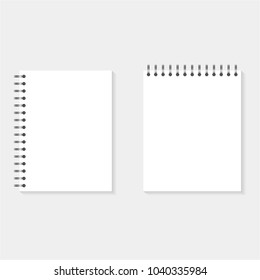 Mock up paper notebook