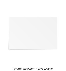Mock up paper with shadow