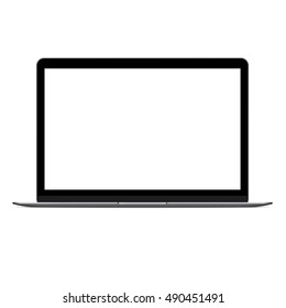 mock up personal laptop computer on white background vector design