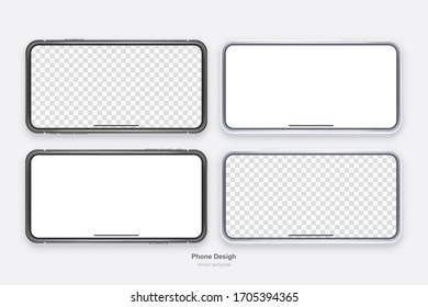 Mocken Sie Ihr Telefon mit leerem Bildschirm für Geschäftsvorträge. Vektorillustration.
