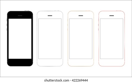mock up phone vector design. smartphone on white background. 