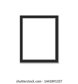 Mock up picture frame isolated on white background.Modern design for presentations.Vector illustration.