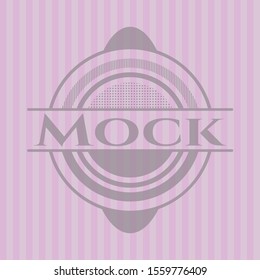 Mock pink emblem. Vintage. Vector Illustration. Detailed.