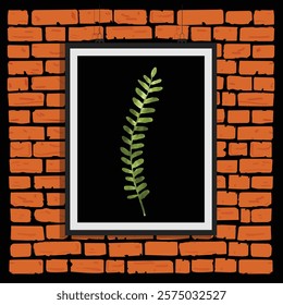 Mock up poster frame in modern interior background living room