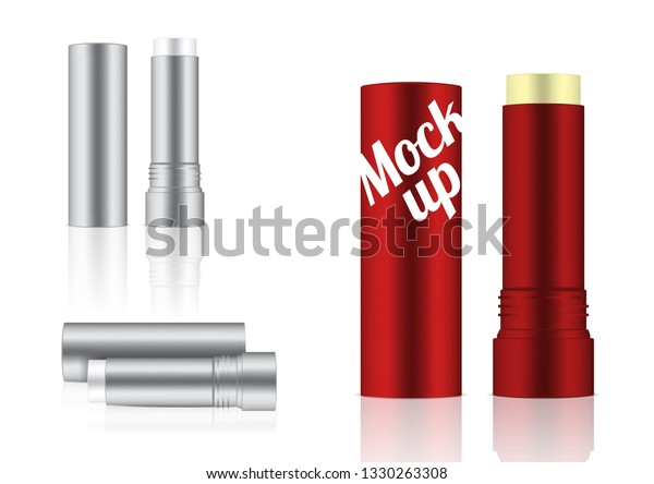 Download Mock Realistic Cosmetic Lip Balm Pencil Stock Vector Royalty Free 1330263308