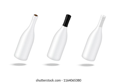 Mock up Realistic Premium Wine Or Champagne  Alcohol Bottle for Christmas Party background vector Illustration