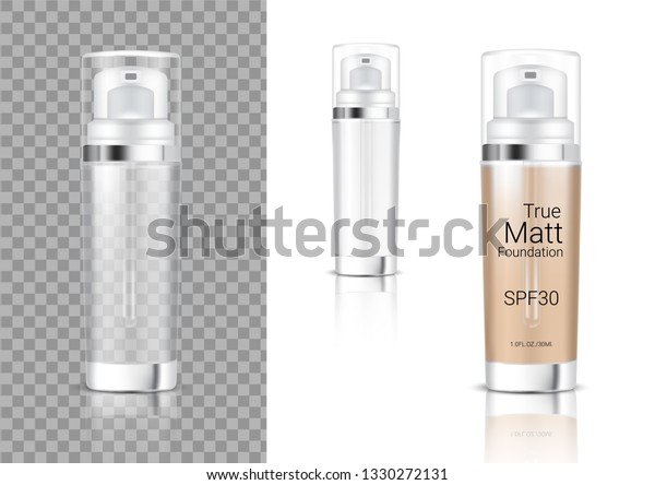 Download Mock Realistic Transparent Pump Bottle Cosmetic Stock Vector Royalty Free 1330272131