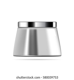 Mock up Realistic vector container for cosmetic products. Clear space for branding. Clean bottle isolate on white background.