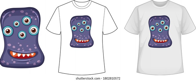 Mock up shirt with coronavirus icon illustration