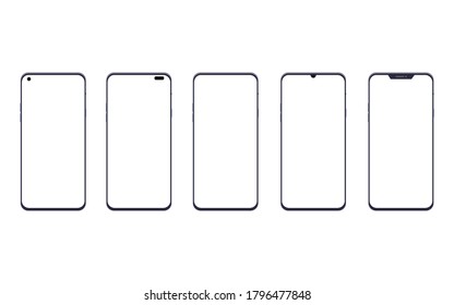 Mock up smartphone with blank screen. Perfect for a template infographics or presentation of interface. New mock up vector illustration 