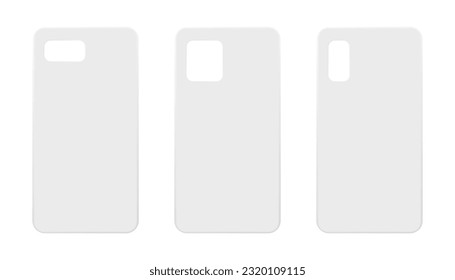 mock up of smartphone cases. blank cases. Vector illustration