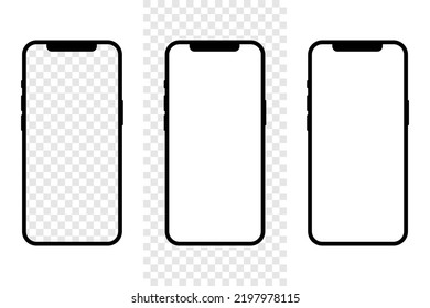Mock up smartphone isolated on background