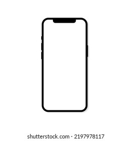 Mock up smartphone isolated on background