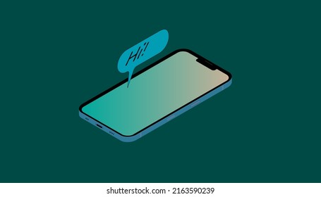 Mock up smartphone for presentation, Isometric flat style illustration, vector format.