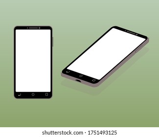 Mock up smartphone. Template for info graphics or presentation UI design interface. Vector