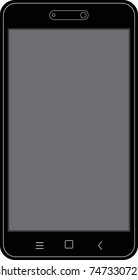Mock up smartphone.black smartphone with black screen