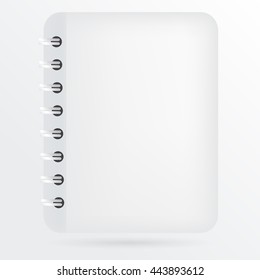 Mock up spiral notebook  with a clean space for your design concept. 