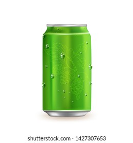 Mock up template aluminum can for design of beverages. 