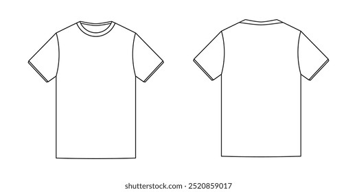 modelo de linha de camiseta mock up	