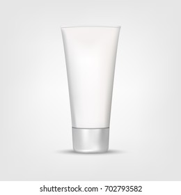 Mock Up Tube Of Cream Or Gel Grayscale in a realistic style isolated on a white background