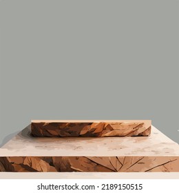 mock up, show cosmetic product display, Podium, stage pedestal or platform. 3d vector Abstract minimal ,scene geometric, forms, wood podium white background with leaves,product presentation - Shutterstock ID 2189150515