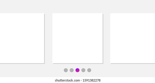 Mock up, template. Social network post. Interface carousel.