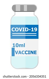 Mock up Vaccine bottles of COVID-19 on white background.