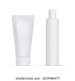 Mock up vector cosmetic illustration isolated on white background.