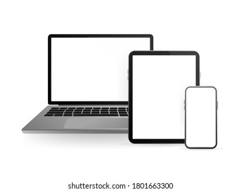 Burlarse del diseño web. Diseño de pantalla transparente, blanco y en blanco para smartphone. Pantalla en blanco aislada. Icono del vector.