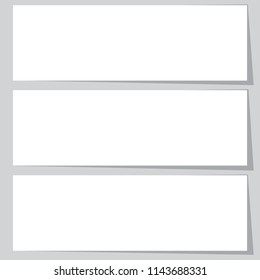 Mock up white banners for your design. site, isolated on grey background vector illustration