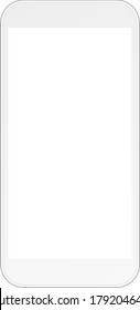 mock up white phone vector isolated on white background