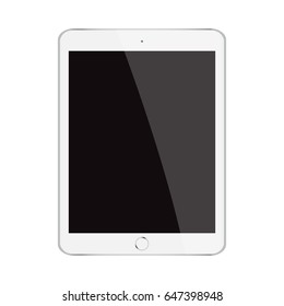 Mock up white tablet isolated on white vector design