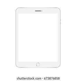 Mock up white tablet isolated on white vector design