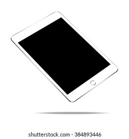 mock up white tablet similar to ipades style isolated on white vector design