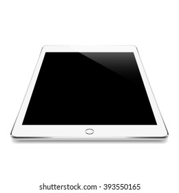 mock up white tablet similar to ipades isolated on white vector design