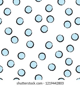 mock wrapping paper decor. background pastel blue circles with black stroke. gentle baby colors. isolated on white background