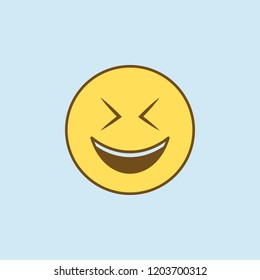 mockery 2 colored line icon. Simple yellow and brown element illustration. mockery concept outline symbol design from emoji set