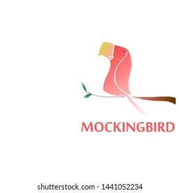 mocking bird. bird mocking with sinister smile.