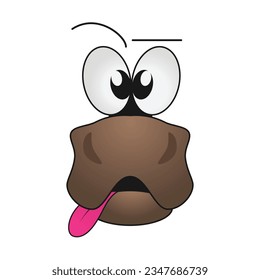 mocking donkey face cartoon logo