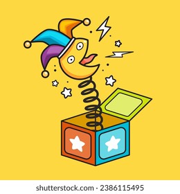 Mocking Emoticon Springs Out from Surprise Box