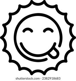 mocking line icon illustration vector
